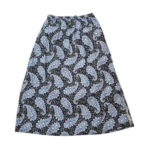 J. Crew Collection Straight & Pencil Skirt Women's Medium Blue Sequins Paisley - Picture 9 of 9